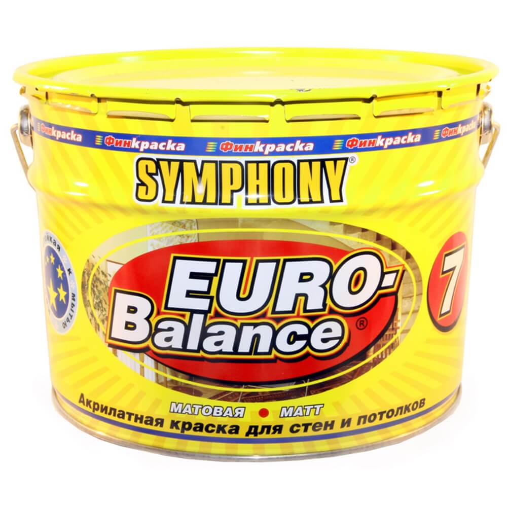 EURO-balance 7, акрилатная, матовая, интерьерная краска (База А), 9 литров