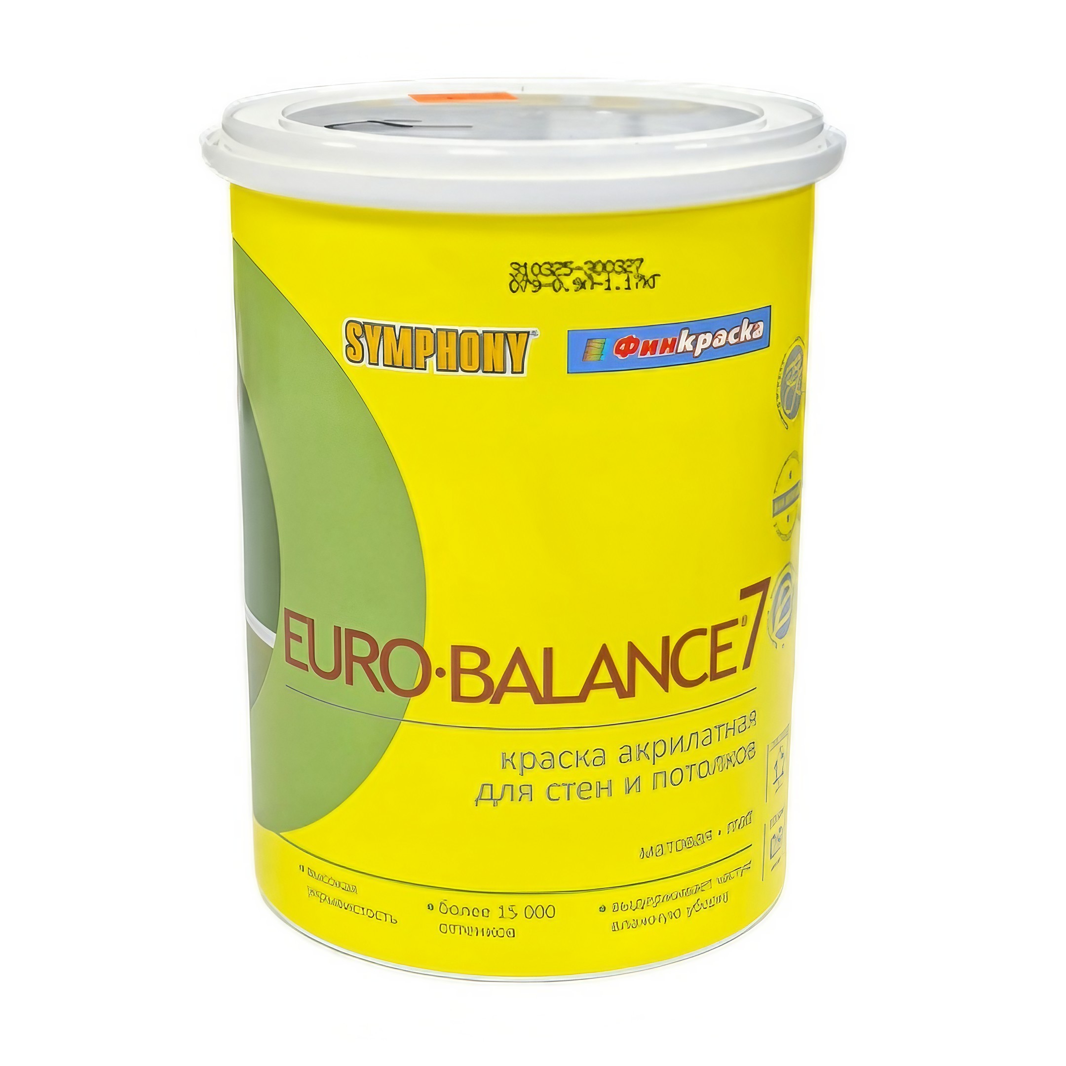 EURO-balance 7, акрилатная, матовая, интерьерная краска (База А), 0,9 литра