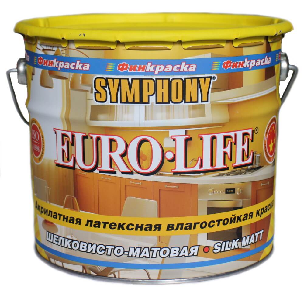 EURO-LIFE, европейское качество, шелковисто-матовая краска (База С), 2,7 литра
