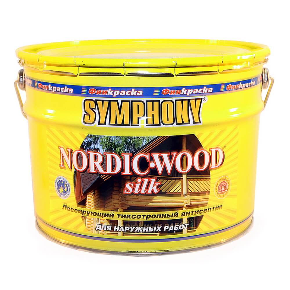 NORDIC WOOD Silk, Лессирующий тиксотропный антисептик, 9 литров
