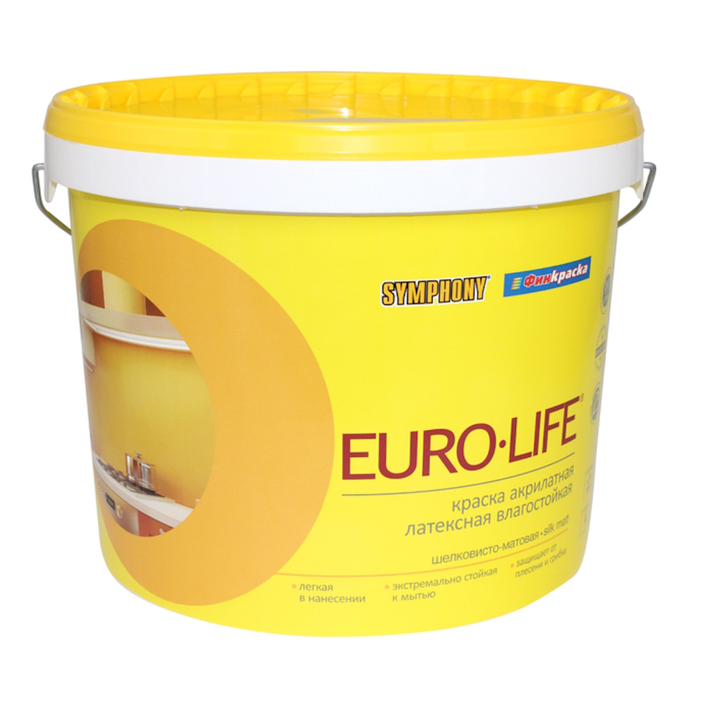 EURO-LIFE, европейское качество, шелковисто-матовая краска (База А), 2,7 литра