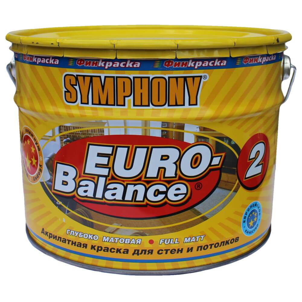 EURO-balance 2, акрилатная, матовая, интерьерная краска (База А), 9 литров