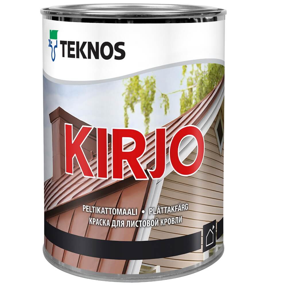 KIRJO Шелковисто-матовая алкидная грунт-краска, база А, 0,9 литра