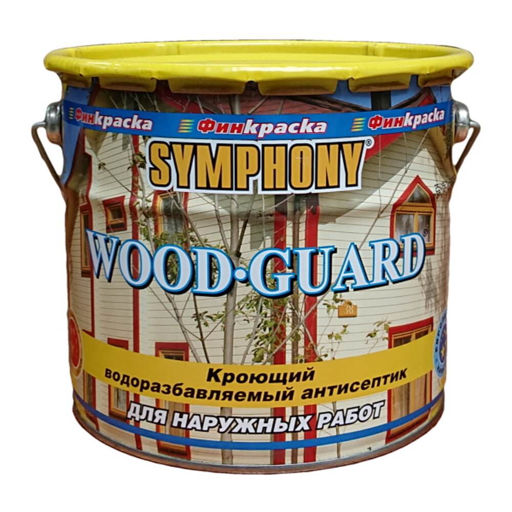 WOODGUARD, матовый кроющий антисептик (краска) для наружных работ (База А), 2,7 литра
