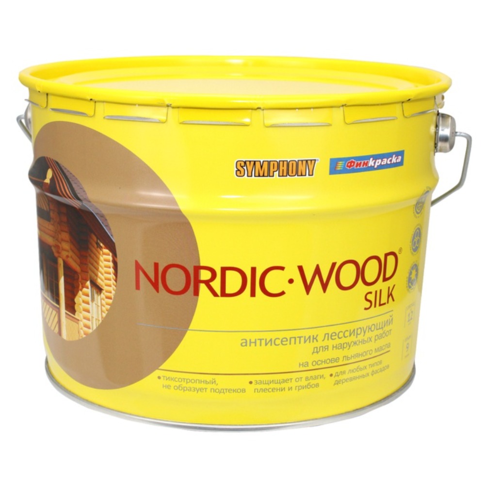 NORDIC WOOD Silk, Лессирующий тиксотропный антисептик, 9 литров