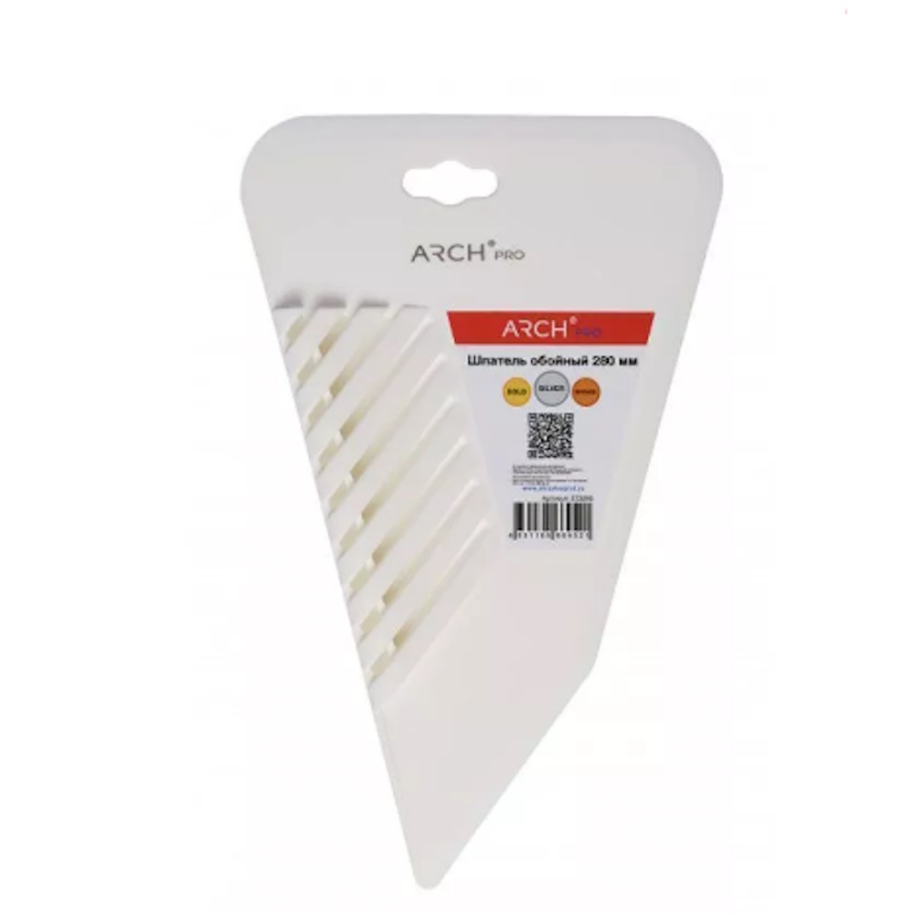 ARCH PRO, шпатель SILVER обойный, для СТЕКЛОБОЕВ, жёсткий пластик 