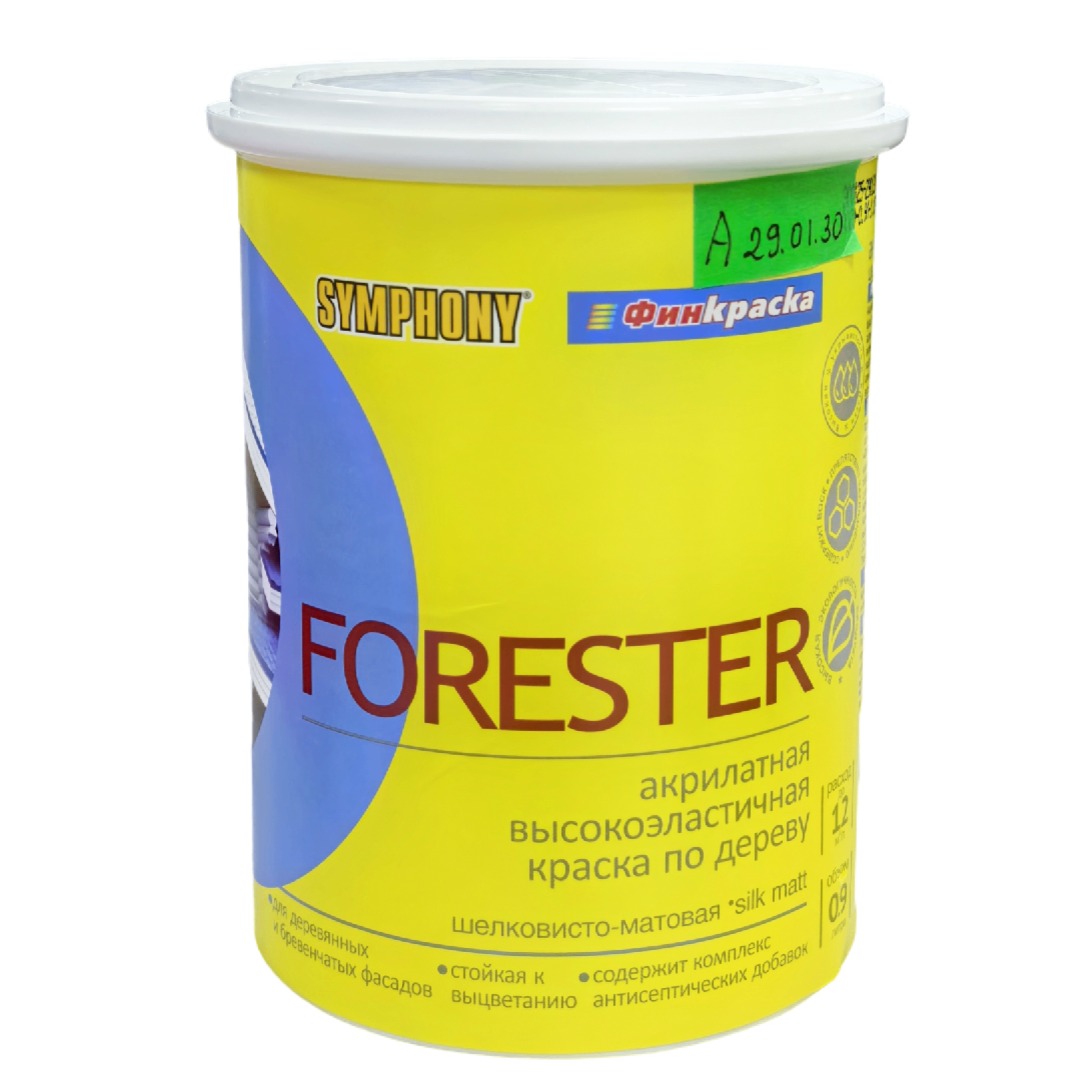 Forester, шелковисто-матовая краска для наружных работ (База А), 0,9 литра