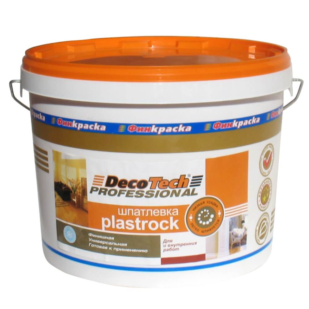 Шпатлевка «PLASTROCK» DecoTech, 16 кг