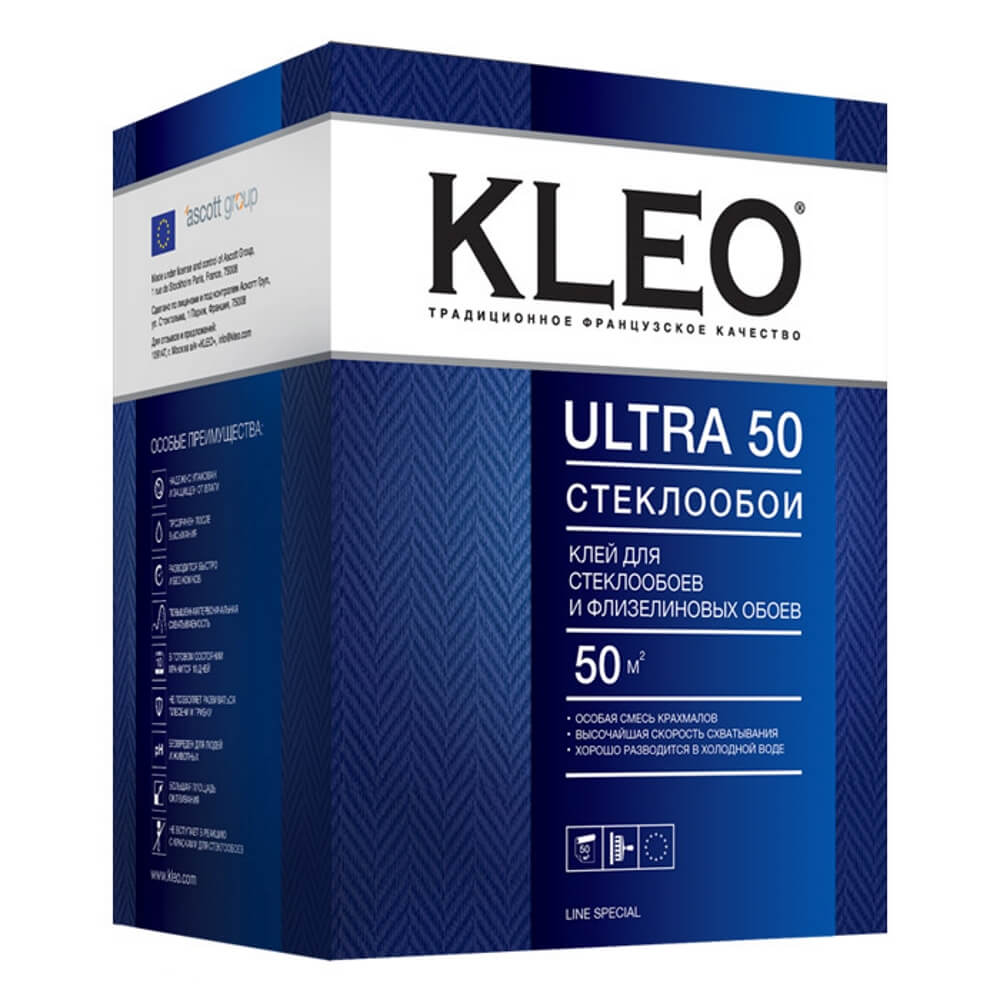Клей KLEO Ultra, 500гр. для стеклообоев на 30кв.м