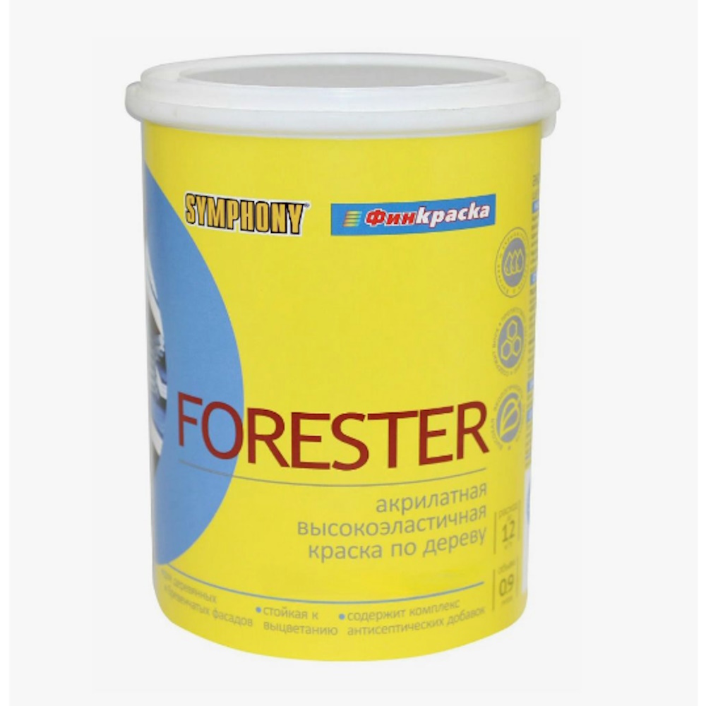 Forester, шелковисто-матовая краска для наружных работ (База А), 0,9 литра