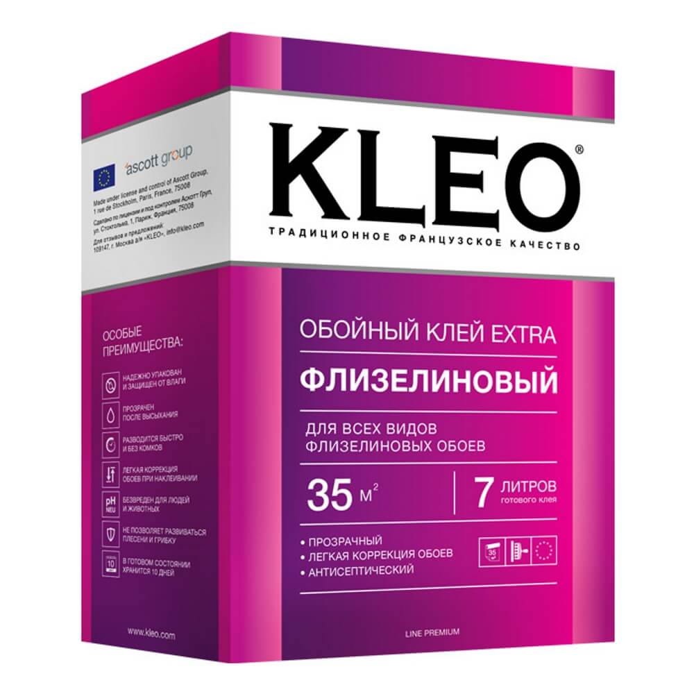 Клей KLEO Extra, 250гр. для флизелиновых обоев на 25кв.м